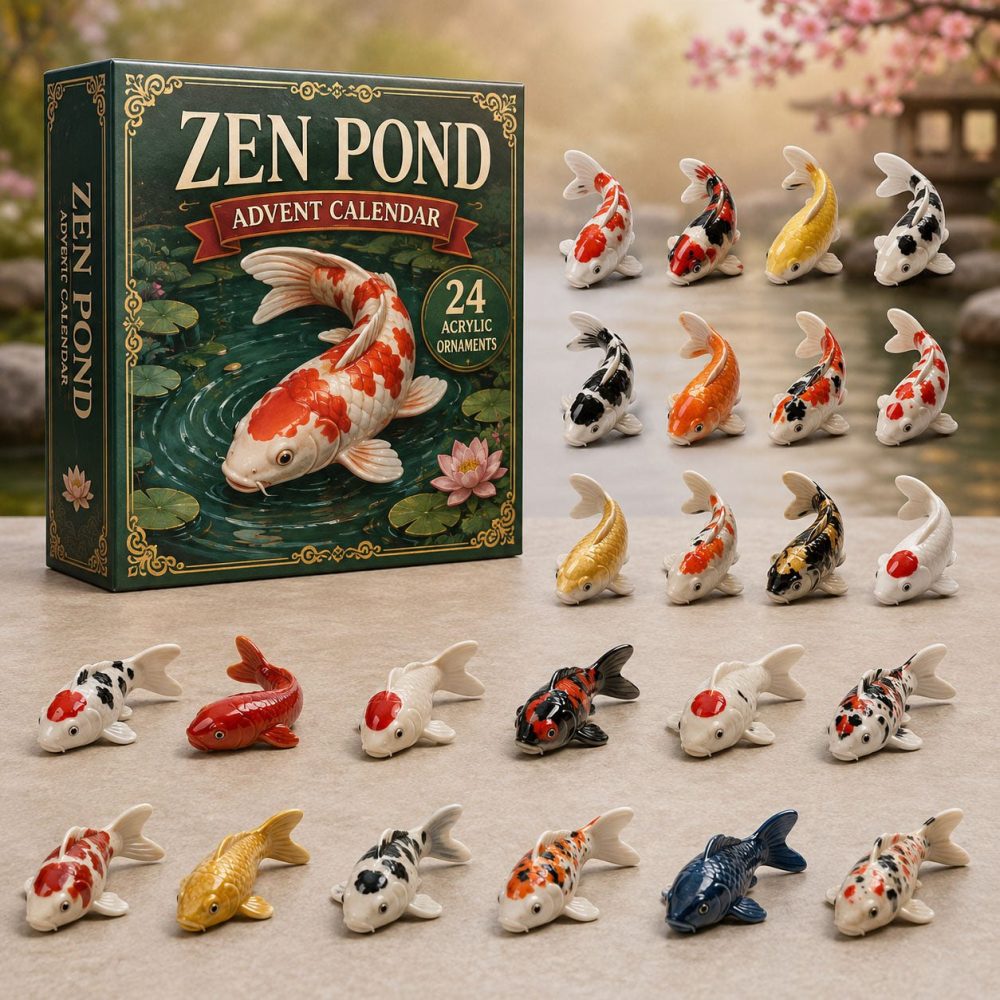 2026 Mini Koi Fish 24-Day Advent Countdown — Acrylic Charm Calendar For Aquatic Fans, Gifts For Kids & Collectors