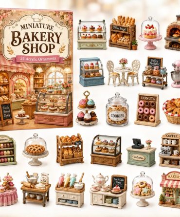 2026 Miniature Bakery Shop Advent Calendar — 24 Pastry Acrylic Charms & Tiny Bakeshop Collectibles, Sweet Holiday Countdown Gift For Bakers