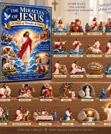 Miracles Of Jesus 24-Door Devotional Countdown With Acrylic Blessing Charms — Faith-Based Christmas Decor, Family Nativity Gift