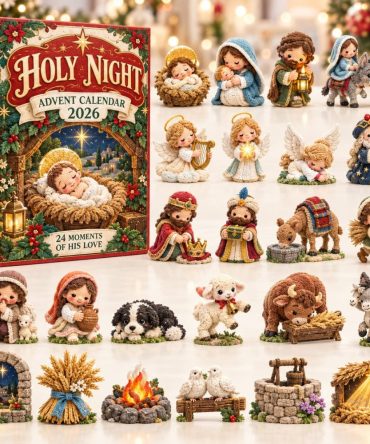 Moments Of His Love 2026 Holy Night Advent Calendar — 24-Day Acrylic Charms Countdown, Inspirational Nativity Keepsake Gift