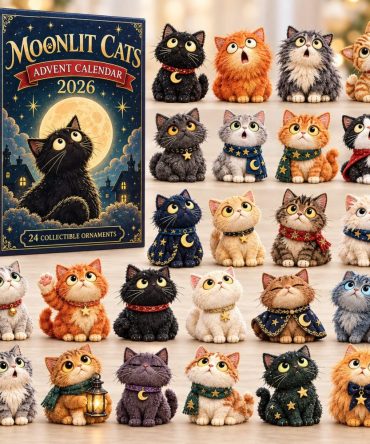 2026 Moonlight Cat Magic Advent Calendar — 24-Day Acrylic Charm Countdown With Mystical Cat Designs, Purrfect Gift