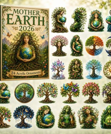 2026 Mother Earth Advent Countdown — 24 Eco-Inspired Acrylic Charms, Sustainable Holiday Gift For Nature Stewards
