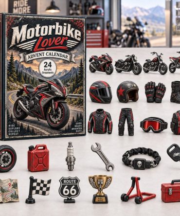 2026 Motorbike Enthusiast Advent Countdown - 24-Day Ride-Themed Acrylic Charm Calendar, Ideal Gift For Bikers, Riders & Motorcycle Fans
