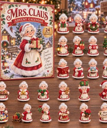 2026 Mrs. Claus Advent Calendar — 24-Day Festive Countdown With 24 Charming Acrylic Charms, Perfect Gift For Kids & Bakers