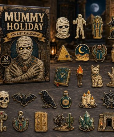 Mummy Holiday Advent Calendar 2026 - 24-Day Halloween Countdown With Wrapped Mummy Acrylic Charms & Fun Surprises