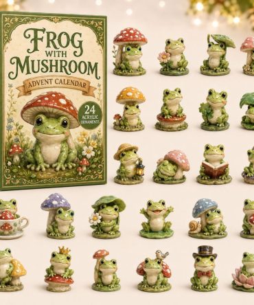 Whimsical Mushroom & Frog Advent Calendar 2026 - 24-Day Acrylic Charm Set, Cute Woodland Creature Countdown