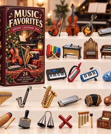 Music Lovers Advent Calendar 2026 — 24-Day Musician Charm Countdown With Acrylic Instrument Charms, Gifts For Music Fans & Players