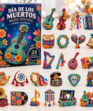 Music Festival Advent Calendar 2026 - 24 Band & Instrument Acrylic Charms For Music Lovers, Concert Keepsakes & Gifts