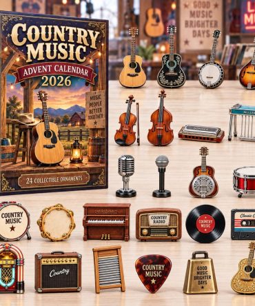 Country Music Jukebox 2026 Advent Calendar — 24 Country-Themed Acrylic Charms, Fan Gift, Rustic Music Lover Countdown