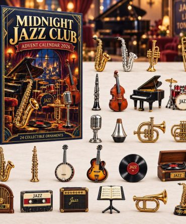 Midnight Jazz Club 2026 Advent Countdown — 24 Jazz Acrylic Charms, Moody Music Gift, Perfect For Jazz Enthusiasts