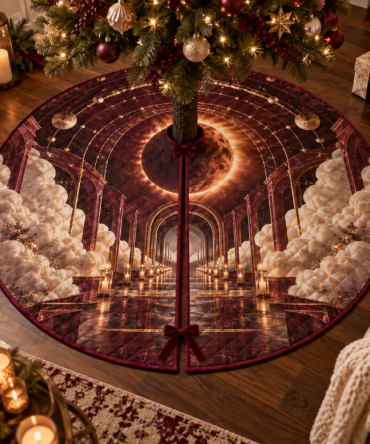 Thank-You Lunar Eclipse Christmas Tree Skirt For Hosts — Elegant Design, Durable Fabric, Perfect For Holiday Entertaining