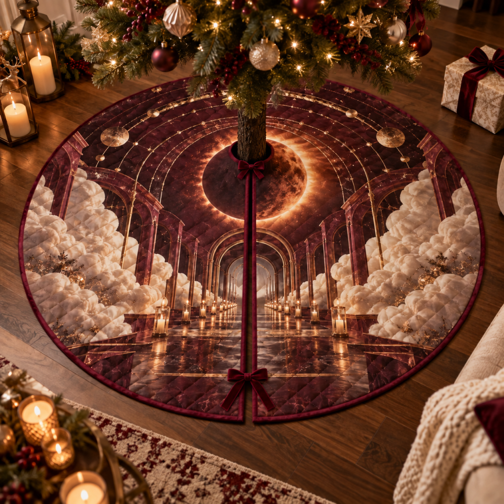 Thank-You Lunar Eclipse Christmas Tree Skirt For Hosts — Elegant Design, Durable Fabric, Perfect For Holiday Entertaining
