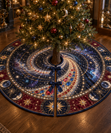 Collector Birthday Keepsake Tree Skirt — Comet Trail Design For Special Celebrations, Gift-Boxed, Durable & Long-Lasting