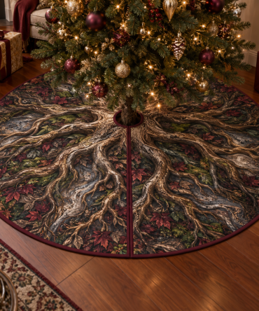 Enchanted Roots Collector Gift Tree Skirt — Luxury Botanical Christmas Skirt, Premium Materials, Gift-Ready Packaging For Collectors & Decor Lovers
