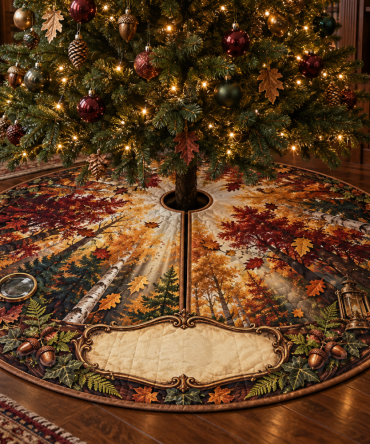 Autumn Canopy Collector'S Birthday Tree Skirt - Limited-Edition Fall Leaf Design, 60In Premium Felt, Gift-Boxed Keepsake