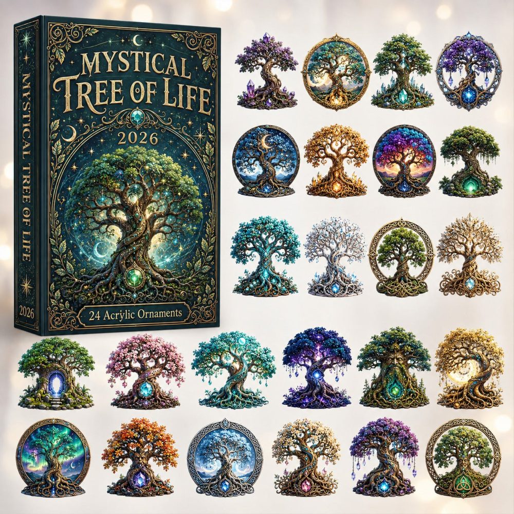 2026 Mystical Tree Of Life Countdown Calendar — 24 Enchanted Acrylic Charms, Spiritual & Decorative Holiday Advent Gift