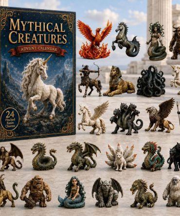 Mythical Creatures Holiday Countdown 2026 - 24 Acrylic Charm Set Featuring Dragons, Unicorns & Fantasy Favorites