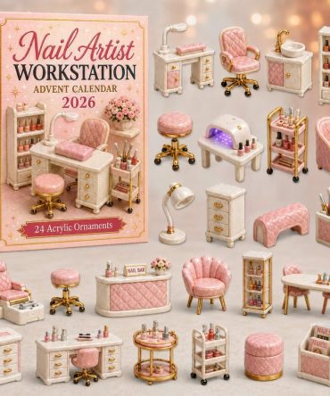 2026 24-Day Nail Artist Workstation Countdown — Acrylic Mini Tool Charm Advent Calendar, Practical & Creative Gift For Nail Professionals
