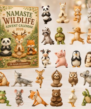 Namaste Wildlife Zen Advent Calendar – 24-Day 2026 Acrylic Charm Countdown, Mindful Animal Gift For Nature Lovers