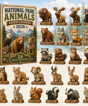 National Park Cute Animals Advent Countdown 2026 - 24 Acrylic Charm Animals, Cute Collectible Gift For Kids & Families