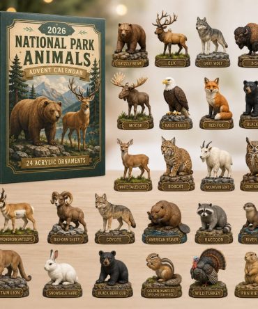 National Park Wildlife Countdown 2026 - 24-Day Acrylic Charm Set Featuring Park Animals And Nature Icons