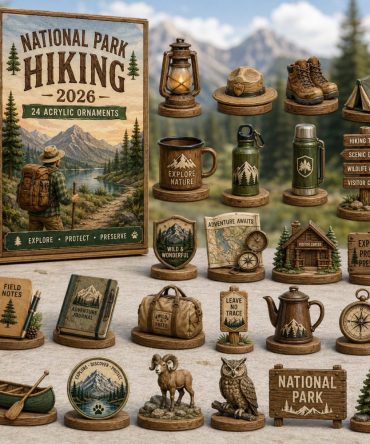 National Park Hiking Adventure Countdown 2026 - 24-Day Acrylic Charms For Hikers, Collectible Trail-Themed Gifts