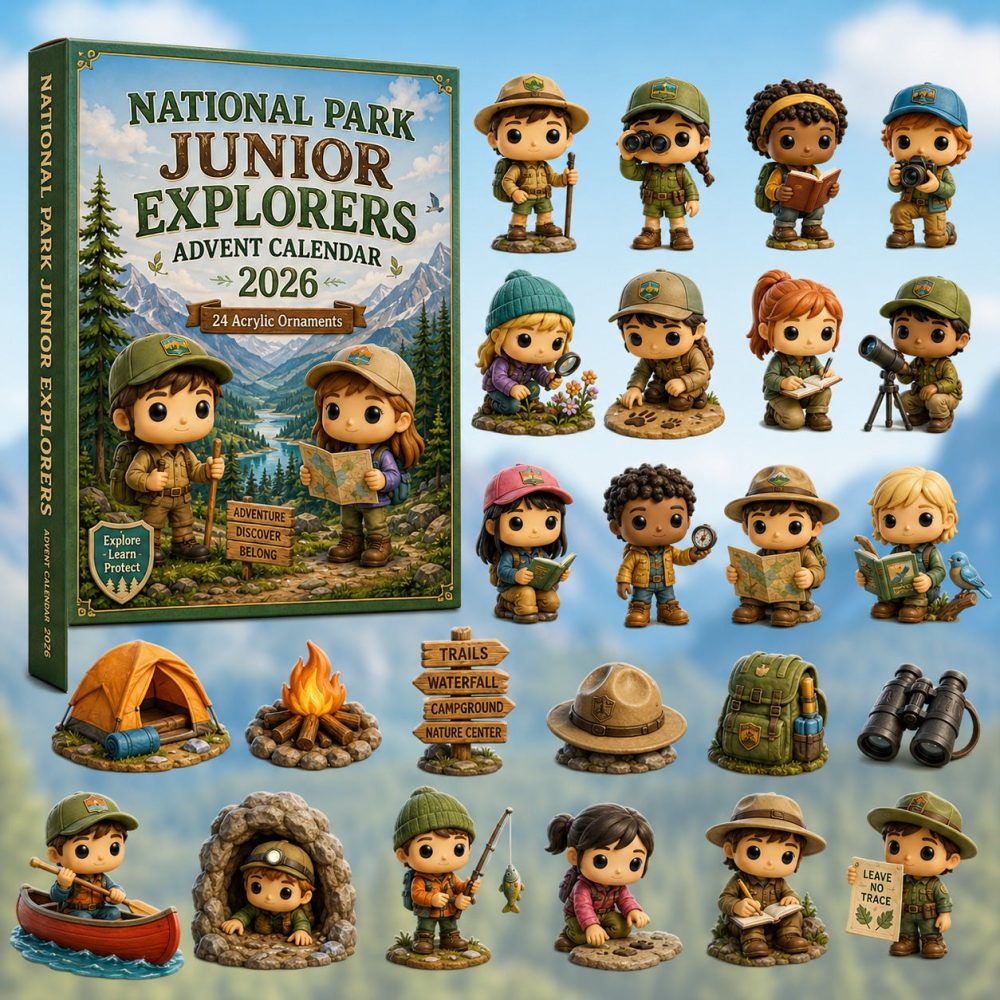 National Park Junior Explorers Countdown 2026 — 24 Park-Themed Acrylic Charms, Educational Advent For Kids & Families