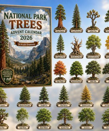 2026 National Parks Trees Countdown Calendar — 24 Acrylic Charm Collectibles, Perfect Holiday Gift For Outdoor Fans