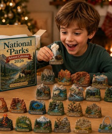 National Parks Discovery 24-Day Advent Calendar With 24 Acrylic Icons — 2026 Educational Countdown For Nature Lovers & Travel Gift Set