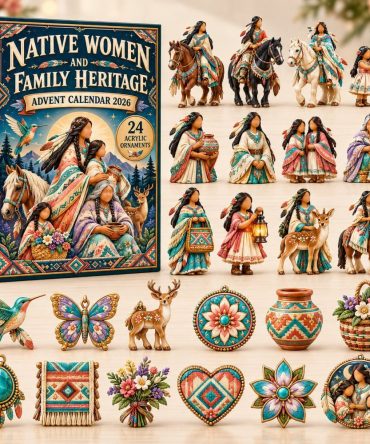 2026 Family Heritage Advent Calendar — 24-Day Acrylic Charm Countdown Celebrating Native Family Traditions, Gift-Ready