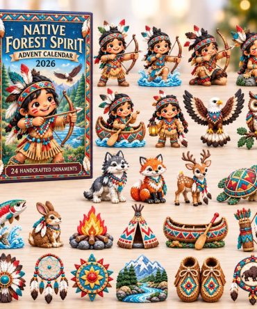 2026 Forest Adventure Advent Calendar — 24-Day Acrylic Charm Countdown Featuring Woodland Creatures, Family Gift