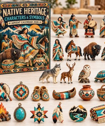 2026 Native Heritage Advent Calendar - 24-Day Acrylic Charm Countdown, Cultural Pattern Keepsakes For Holiday Gifting & Collecting