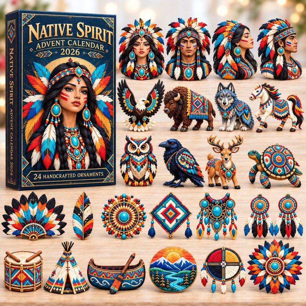 2026 Heritage Treasures Advent Calendar — 24-Day Acrylic Charm Countdown With Native-Inspired Keepsakes, Festive Gift
