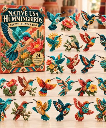 2026 Native Hummingbird Countdown Calendar – 24-Day Acrylic Charms & Ornaments, Bird-Lover Holiday Decor Gift, Keepsake