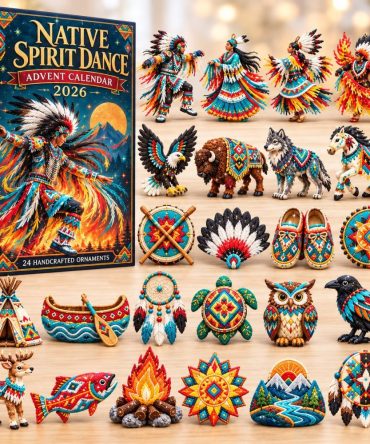 2026 Spirit Dance Advent Calendar — 24-Day Acrylic Charm Countdown Featuring Native Dance Motifs, Perfect Holiday Gift