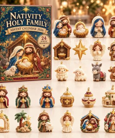 Nativity Family Advent Calendar 2026 - 24-Day Acrylic Charm Countdown Celebrating The Holy Family, Meaningful Christmas Gift