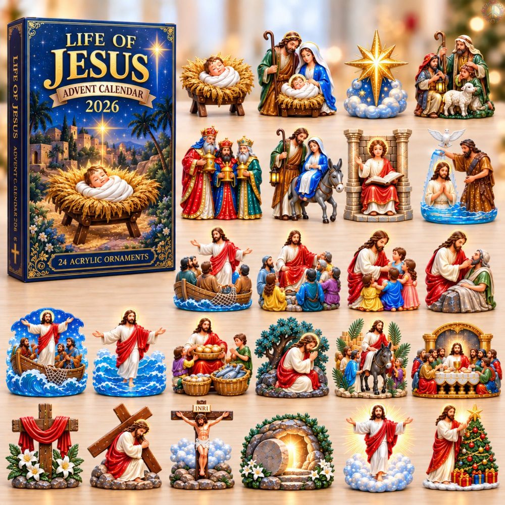 2026 Nativity Night: Life Of Jesus 24-Day Advent Countdown — Acrylic Story Charms, Devotional Holiday Countdown Gift