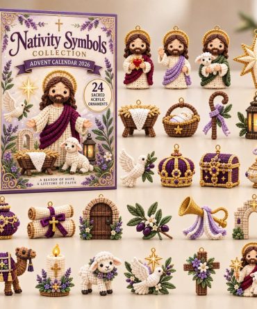 Nativity Symbols Advent Calendar 2026 - 24-Day Acrylic Charm Countdown With Religious Keepsakes, Faith-Based Holiday Gift