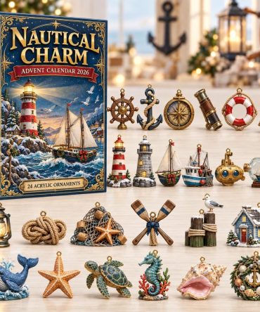 Nautical Charm Advent Calendar 2026 — 24-Day Maritime Christmas Countdown With Acrylic Sea Charms, Gifts For Sailors & Beach Lovers