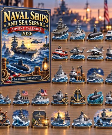 2026 Naval Ship Advent Calendar - 24-Day Maritime Countdown With Acrylic Ship Charms, Collector'S Military Holiday Gift