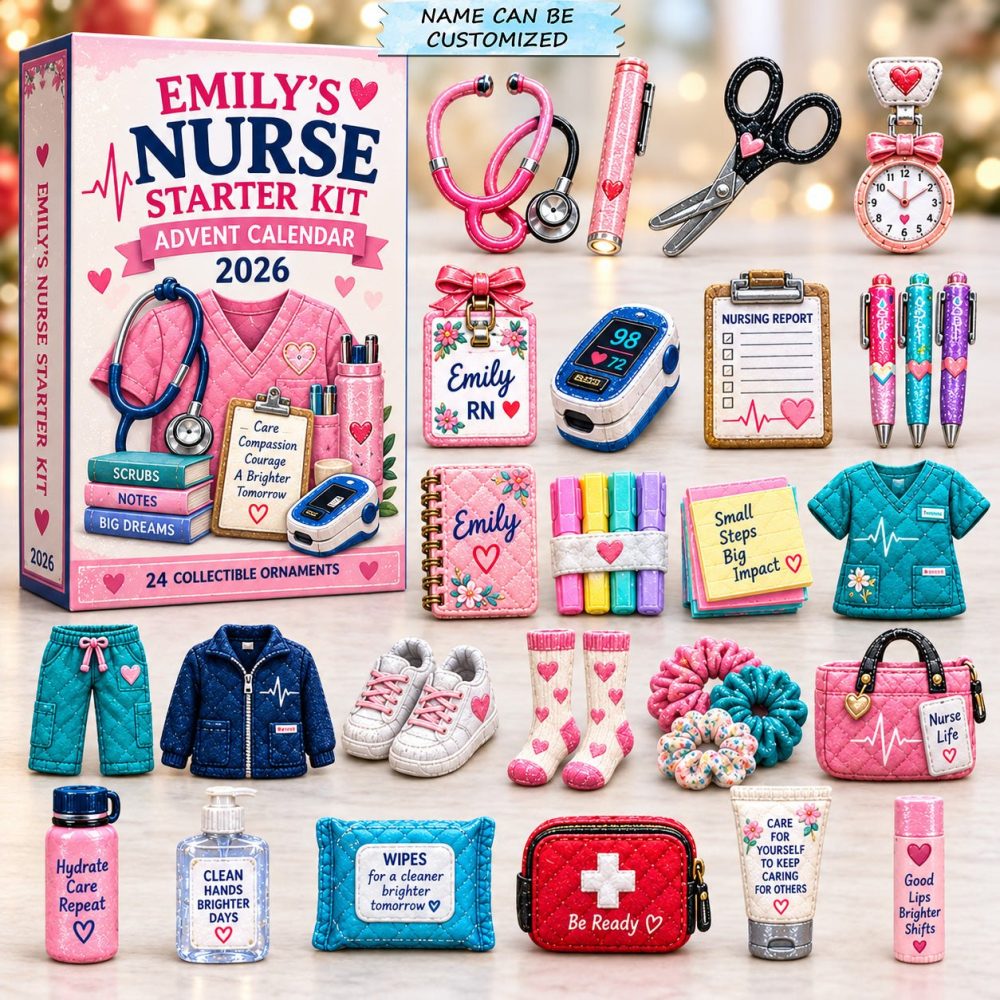 New Nurse Starter Advent Calendar 2026 — 24-Day Orientation Countdown With Acrylic Medical Charms, Essential Gifts For Grad Nurses