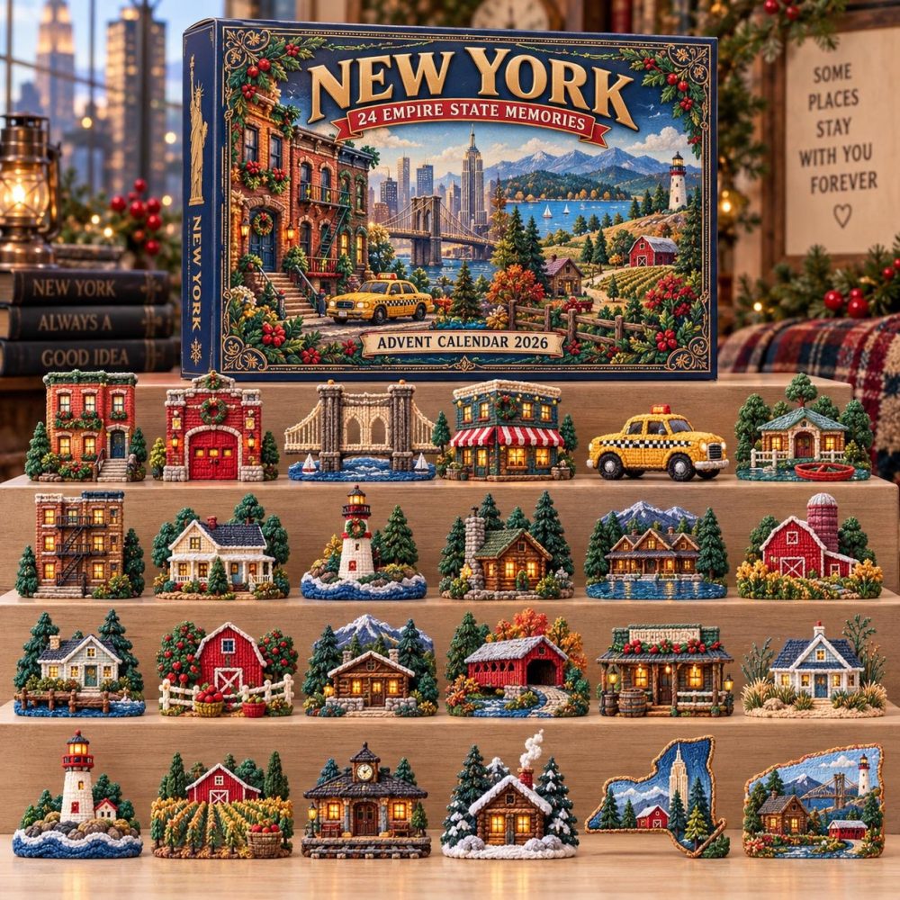 2026 New York City Holiday Advent Calendar — 24-Day Christmas Countdown With Acrylic Nyc Charms, Travel Gift & Home Decor