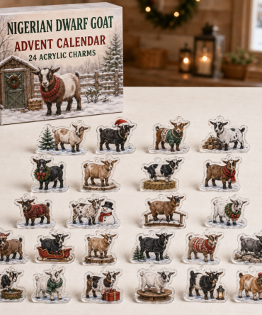 Nigerian Dwarf Goat Holiday Advent — 24 Acrylic Charm Set, Perfect Christmas Gift For Goat Keepers & Animal Fans