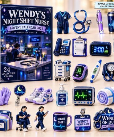 2026 Night Shift Nurse Advent Calendar — 24-Day Midnight Countdown With Acrylic Medical Charms, Supportive Gift