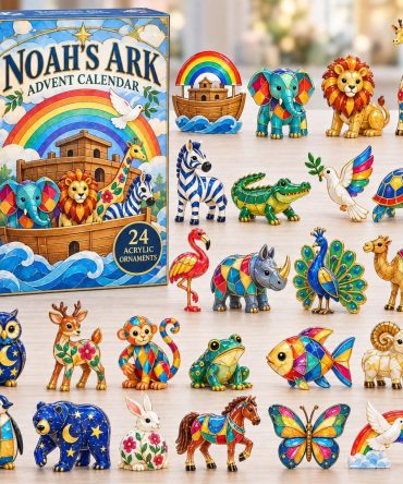 Noah'S Ark Animal Advent Calendar 2026 - 24 Pairable Acrylic Animal Charms For Kids, Religious Gifts & Classroom Activities
