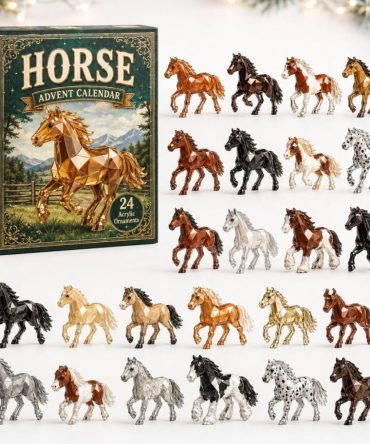2026 Noble Horse Advent Calendar - 24-Day Equestrian Acrylic Charm Countdown, Elegant Horse-Themed Holiday Gift For Riders & Collectors