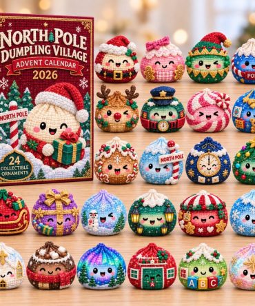 2026 North Pole Dumpling Village Christmas Advent Calendar — 24-Day Acrylic Charms Countdown, Holiday Decor & Gift