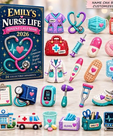 Nurse Care Essentials Advent Calendar 2026 — 24-Day Wellness Countdown With Acrylic Healthcare Charms, Perfect Nurse Gift Box