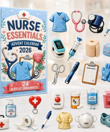 2026 24-Day Nurse Essentials Holiday Countdown — Acrylic Medical Charm Advent Calendar, Practical Gift For Nurses, Students & Healthcare Teams