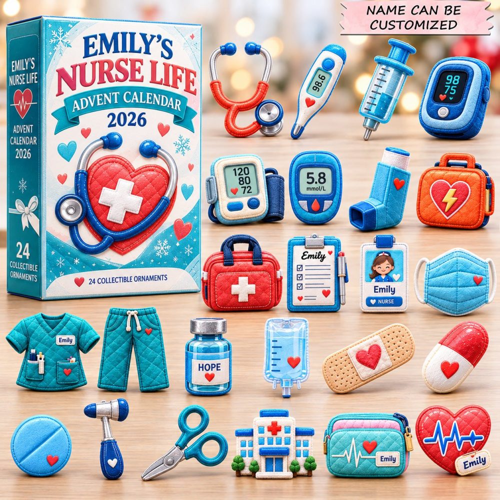 Medical Nurse Advent Calendar 2026 — 24-Day Healthcare Essentials Countdown With Acrylic Charms, Ideal Gift For Nurses & Clinicians